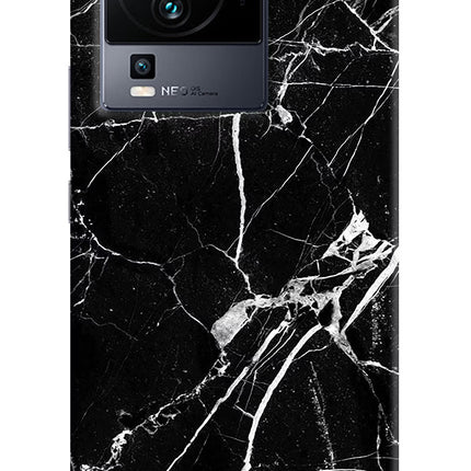 Black Marble Pattern iQOO Neo 7 Hard Case Back Cover by Casekaro