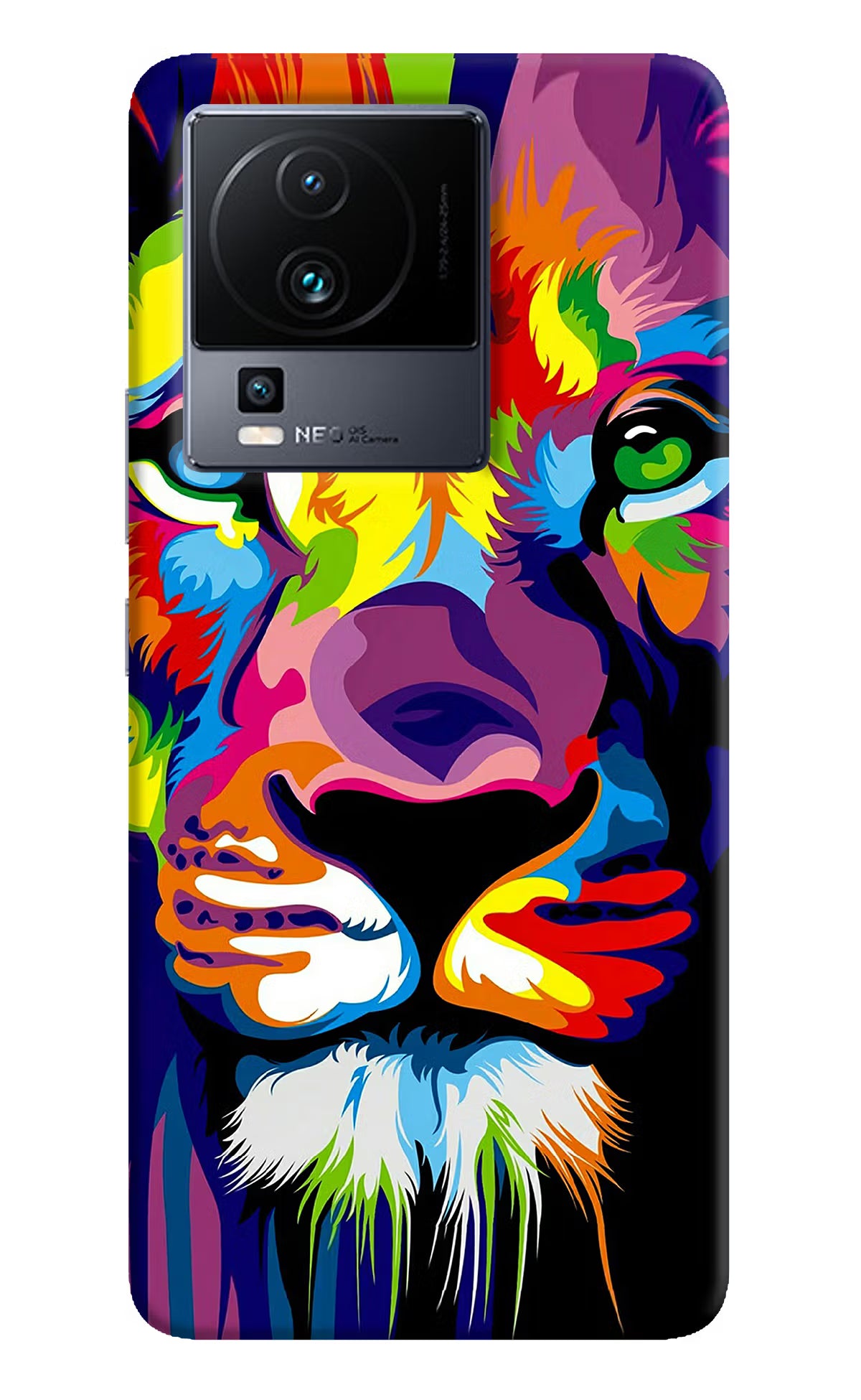 Lion iQOO Neo 7 Hard Case Back Cover by Casekaro