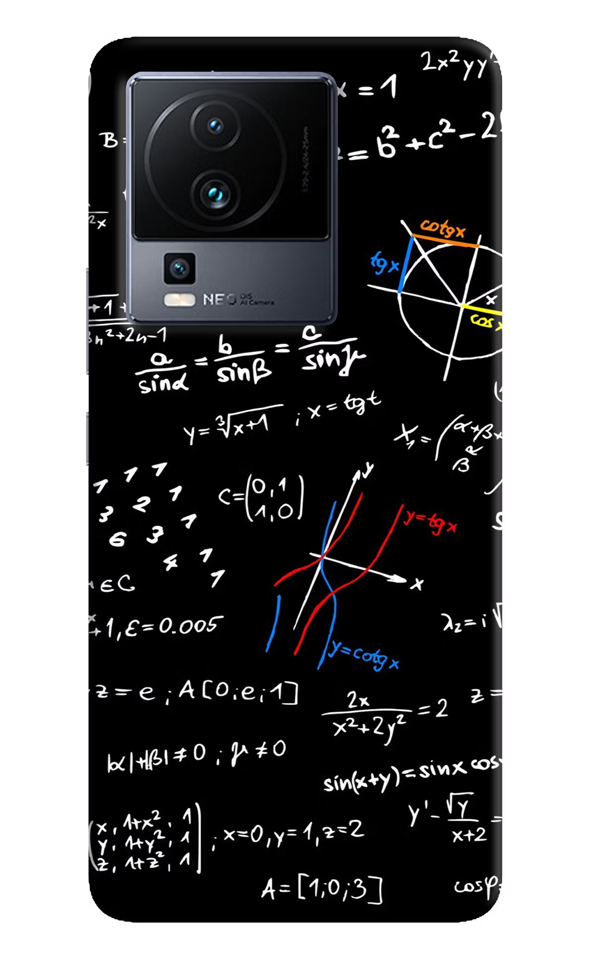 Mathematics Formula iQOO Neo 7 Hard Case Back Cover by Casekaro