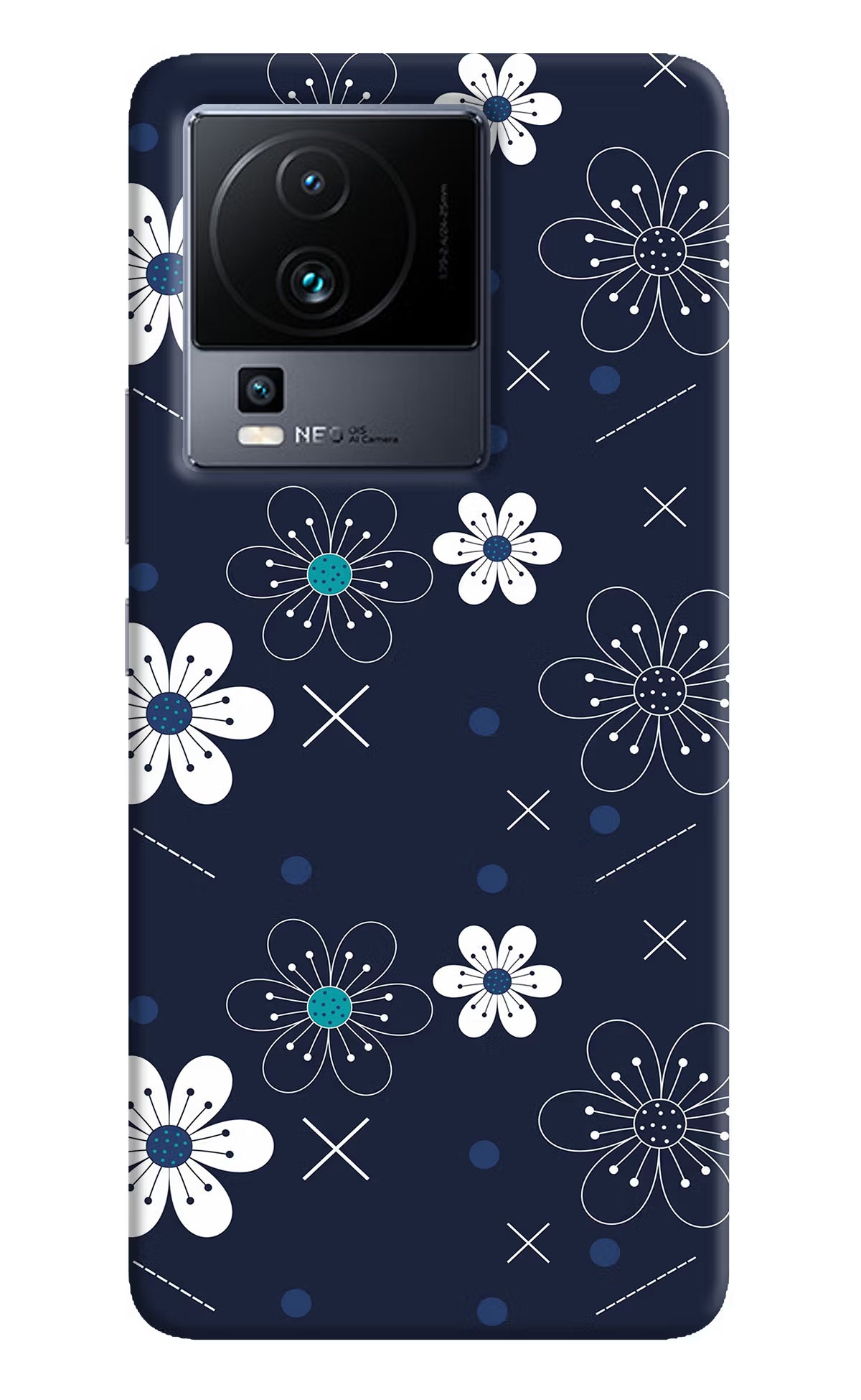 Flowers iQOO Neo 7 Hard Case Back Cover by Casekaro