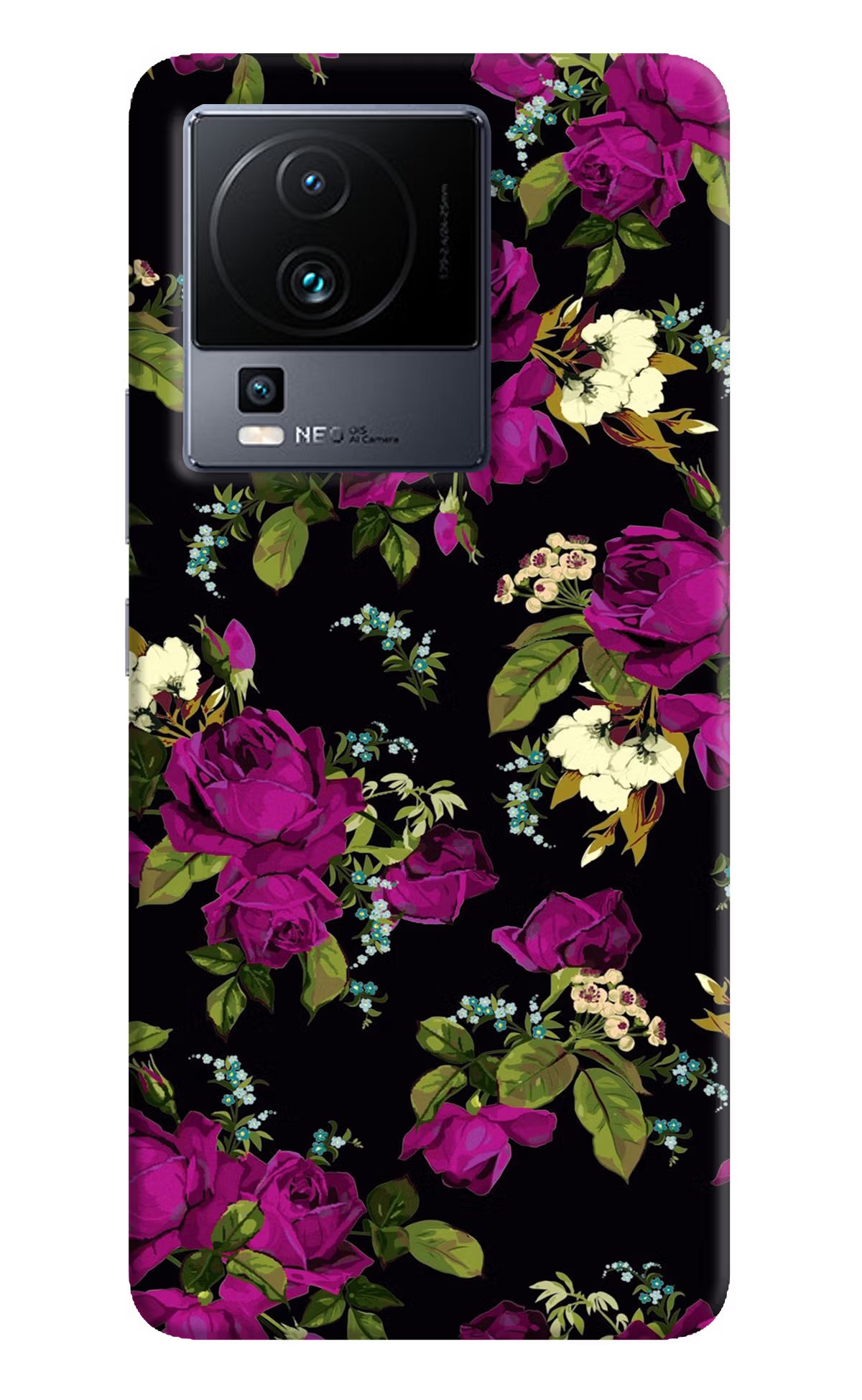 Flowers iQOO Neo 7 Hard Case Back Cover by Casekaro