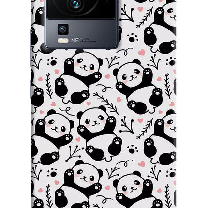 Cute Panda iQOO Neo 7 Hard Case Back Cover by Casekaro