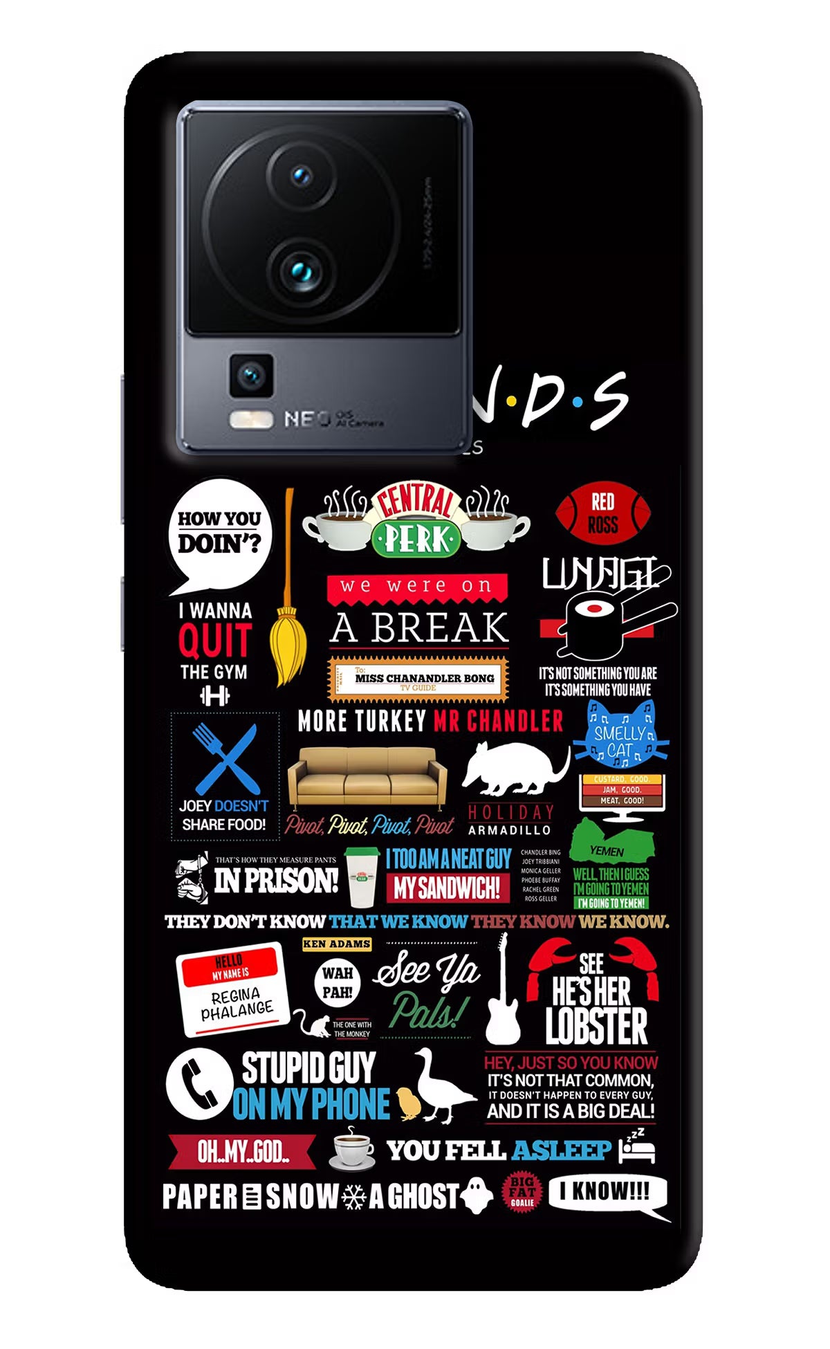 FRIENDS iQOO Neo 7 Hard Case Back Cover by Casekaro