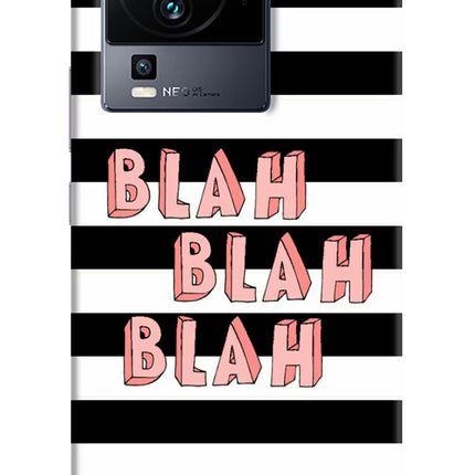 Blah Blah Blah iQOO Neo 7 Hard Case Back Cover by Casekaro