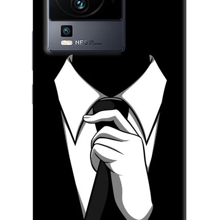 Black Tie iQOO Neo 7 Hard Case Back Cover by Casekaro