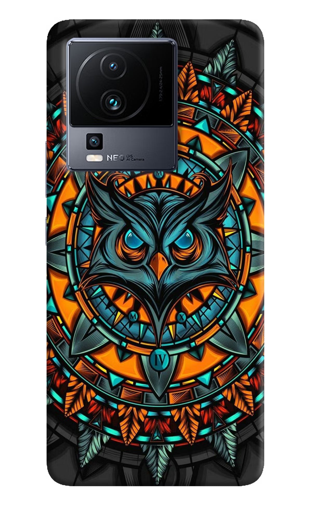 Angry Owl Art iQOO Neo 7 Hard Case Back Cover by Casekaro