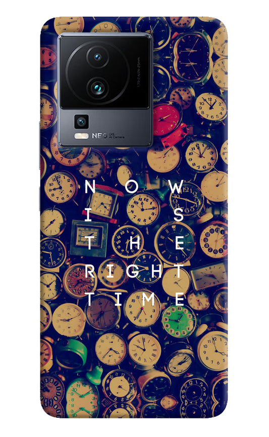 Now is the Right Time Quote iQOO Neo 7 Hard Case Back Cover by Casekaro