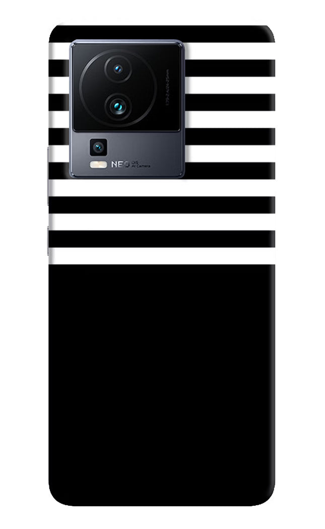Black and White Print iQOO Neo 7 Hard Case Back Cover by Casekaro