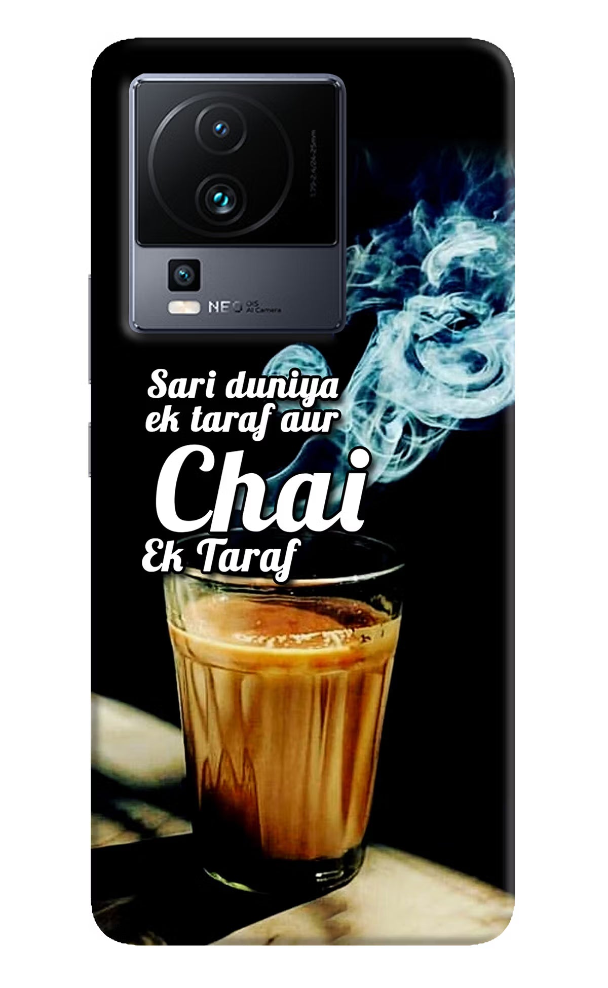 Chai Ek Taraf Quote iQOO Neo 7 Hard Case Back Cover by Casekaro