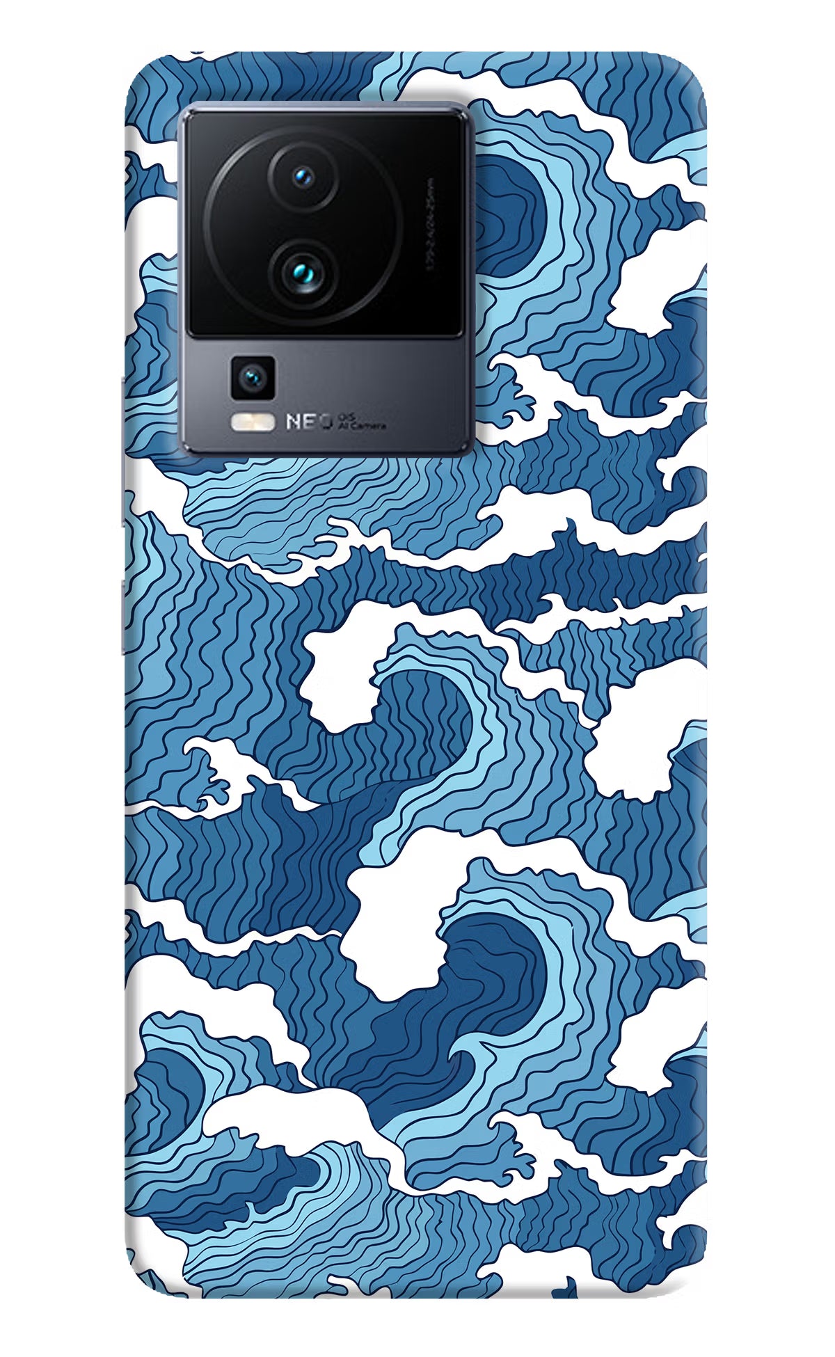 Blue Waves iQOO Neo 7 Hard Case Back Cover by Casekaro