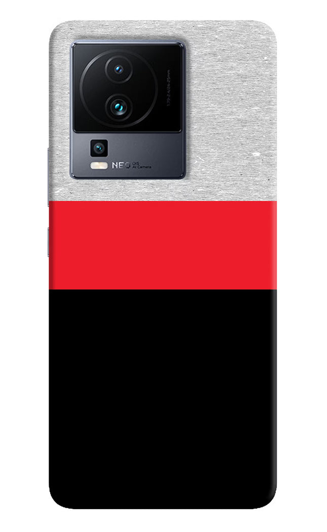 Tri Color Pattern iQOO Neo 7 Hard Case Back Cover by Casekaro