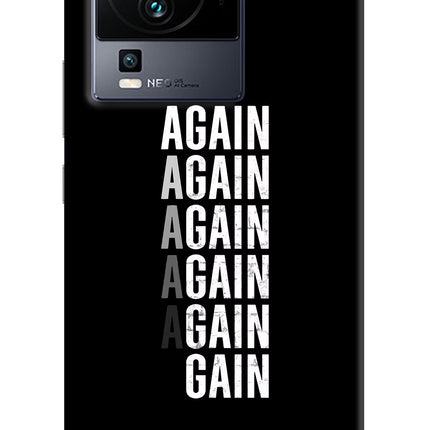 Again Again Gain iQOO Neo 7 Hard Case Back Cover by Casekaro