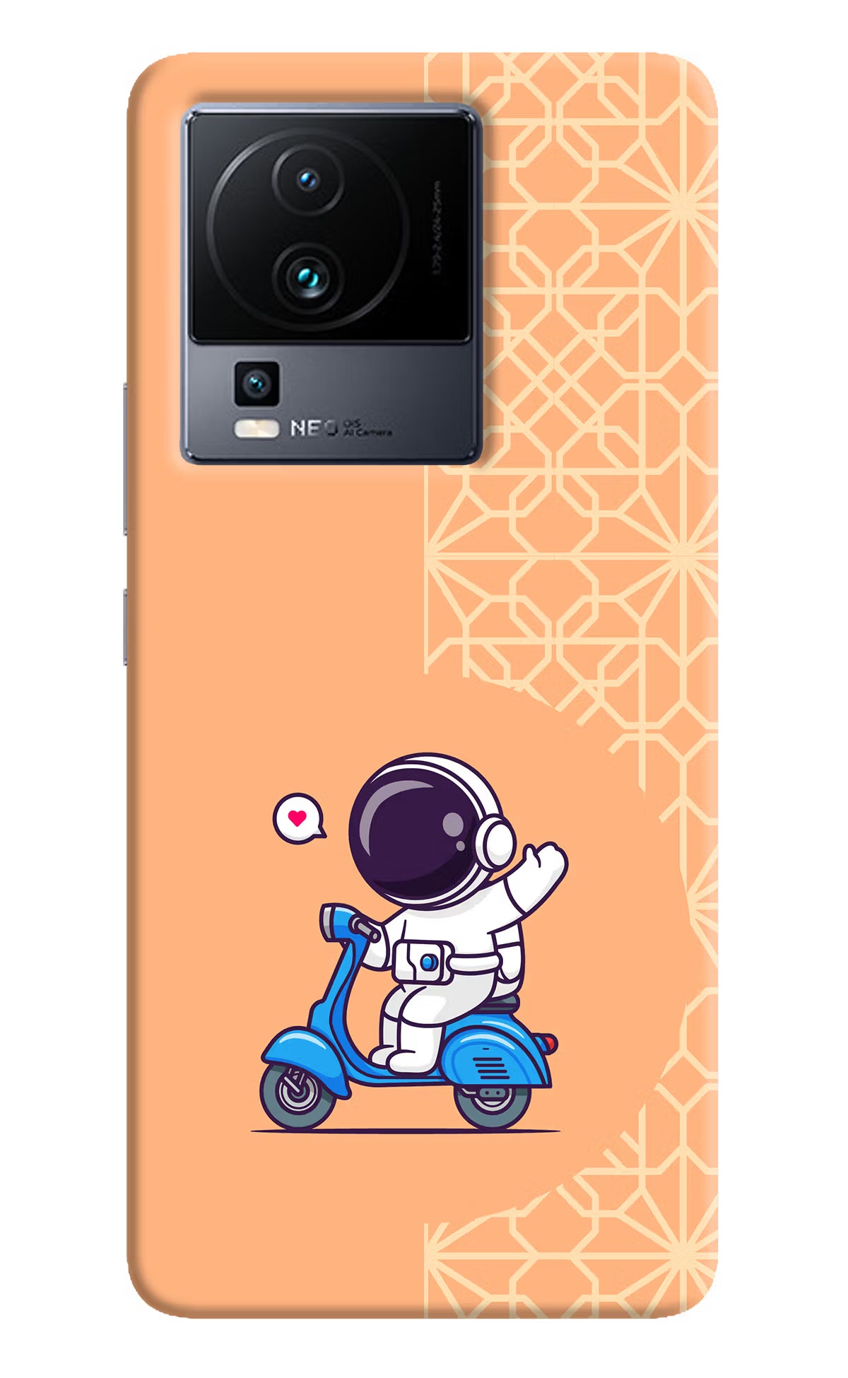 Cute Astronaut Riding iQOO Neo 7 Hard Case Back Cover by Casekaro