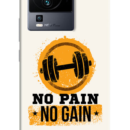 No Pain No Gain iQOO Neo 7 Hard Case Back Cover by Casekaro