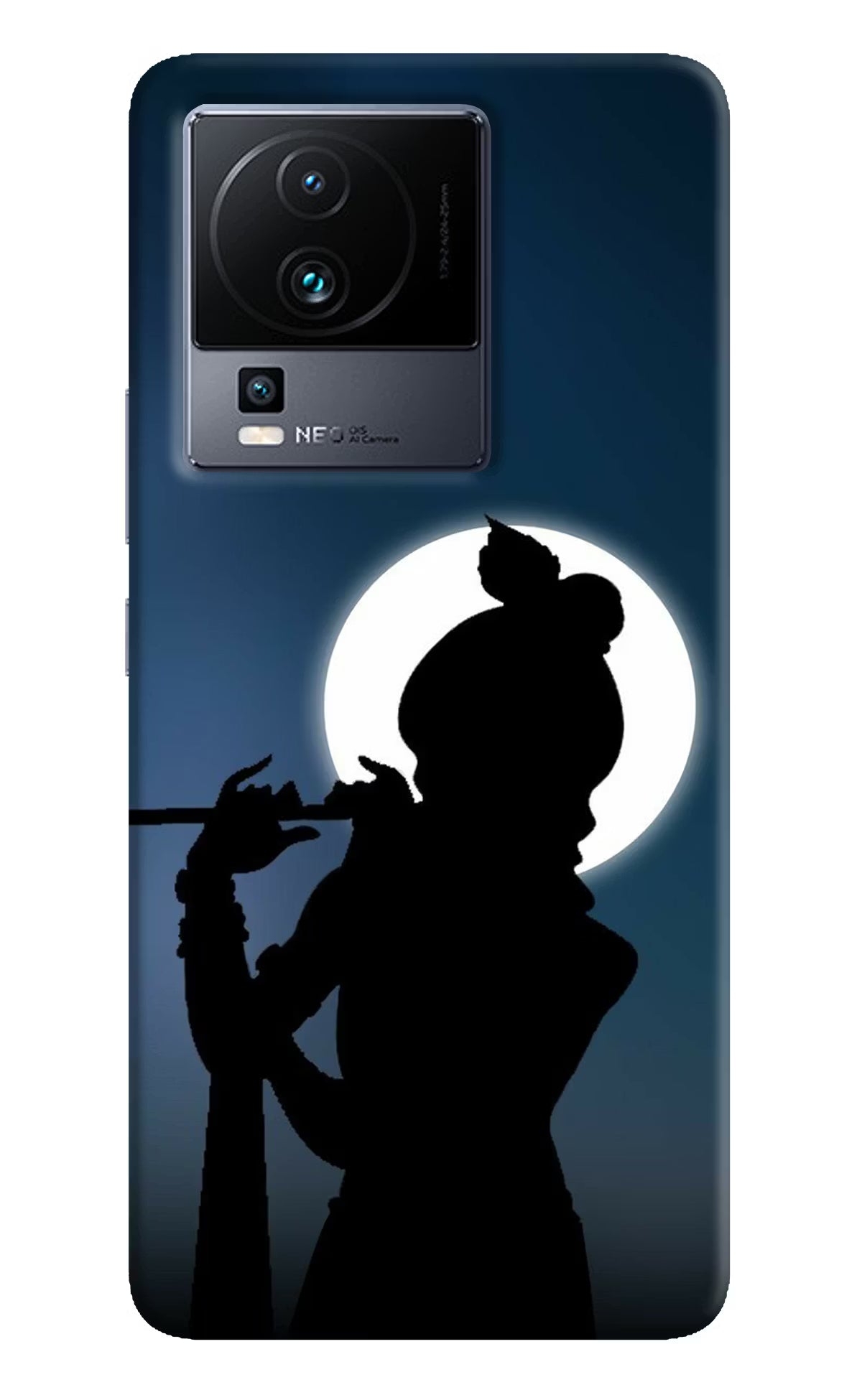 Shri Krishna Silhouette iQOO Neo 7 Hard Case Back Cover by Casekaro