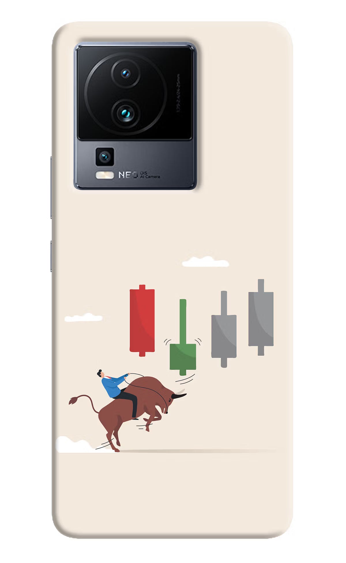 Bull Trading Momentum iQOO Neo 7 Hard Case Back Cover by Casekaro