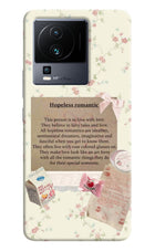 Hopeless Romantic iQOO Neo 7 Hard Case Back Cover by Casekaro