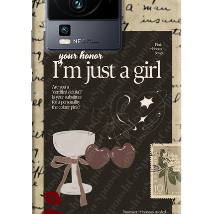 I am just a girl iQOO Neo 7 Hard Case Back Cover by Casekaro