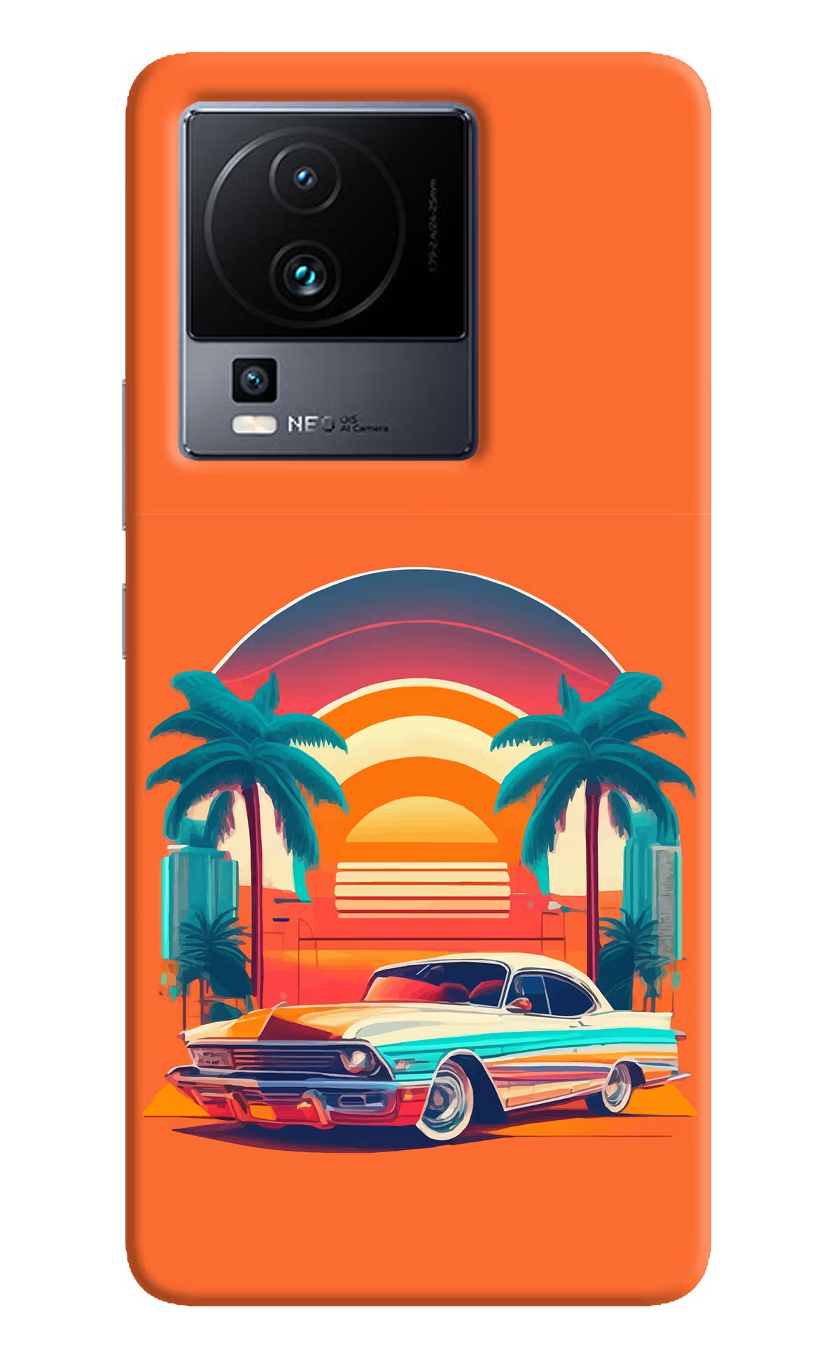 Palm Drive 80s iQOO Neo 7 Hard Case Back Cover by Casekaro