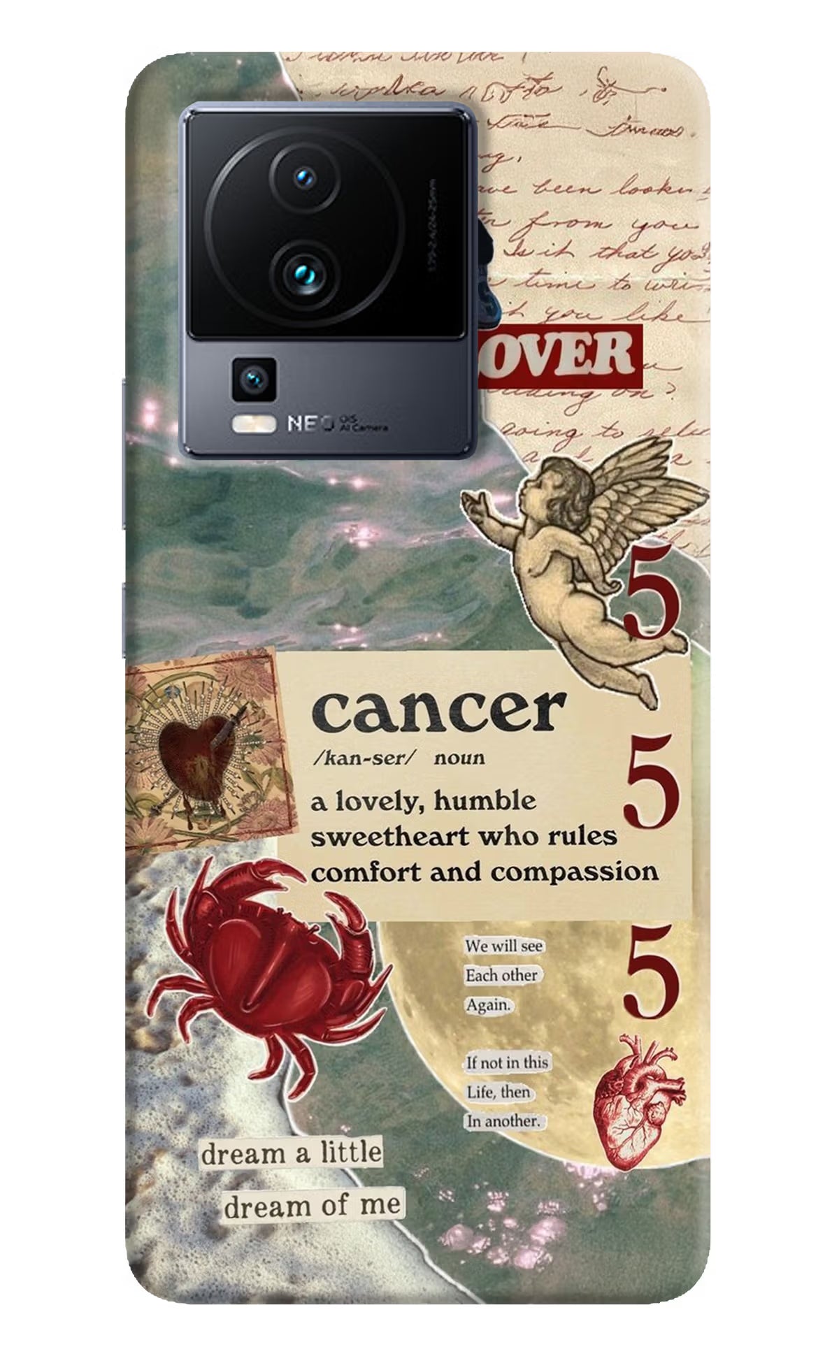 Cancer Zodiac iQOO Neo 7 Hard Case Back Cover by Casekaro