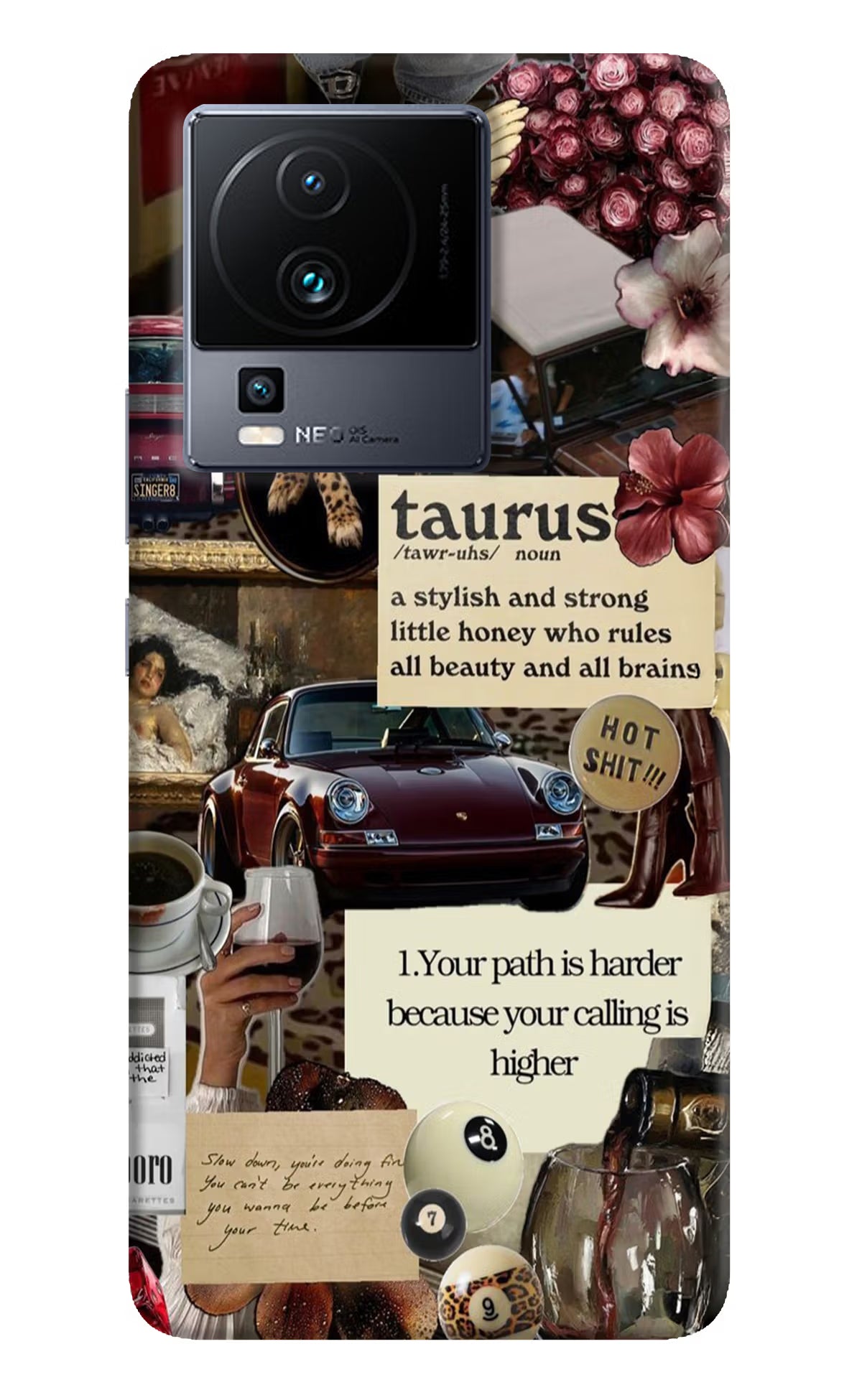 Taurus Zodiac iQOO Neo 7 Hard Case Back Cover by Casekaro
