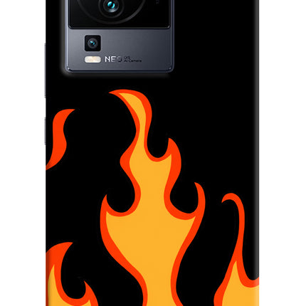 Fired Up – Black iQOO Neo 7 Hard Case Back Cover by Casekaro