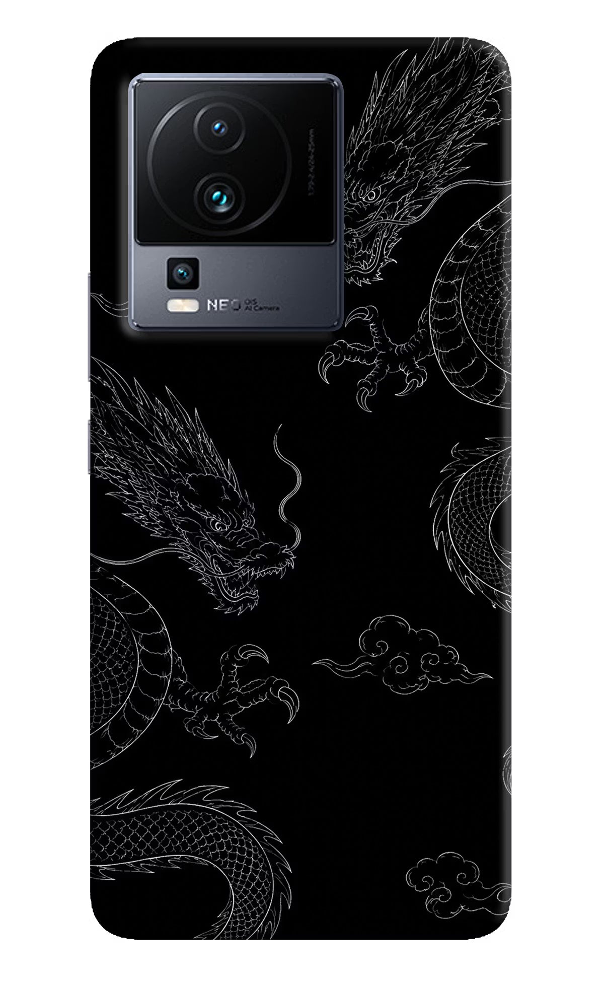 Twin Dragons iQOO Neo 7 Hard Case Back Cover by Casekaro