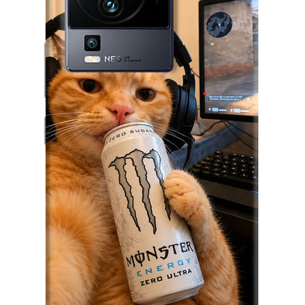 Gamer Cat Energy iQOO Neo 7 Hard Case Back Cover by Casekaro