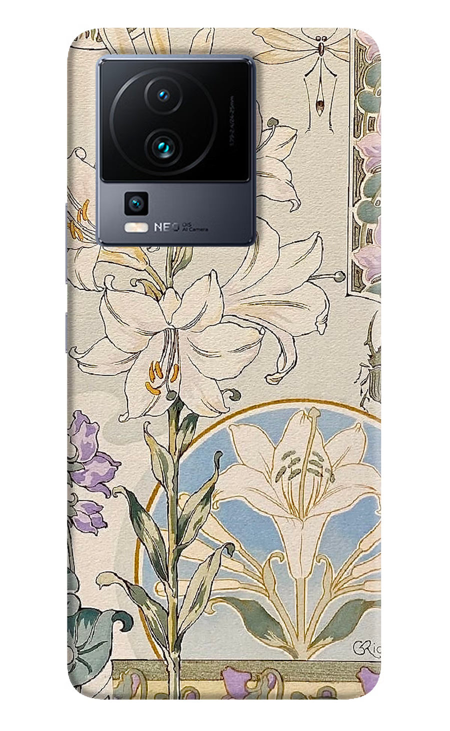 White Lily iQOO Neo 7 Back Cover, Hard case