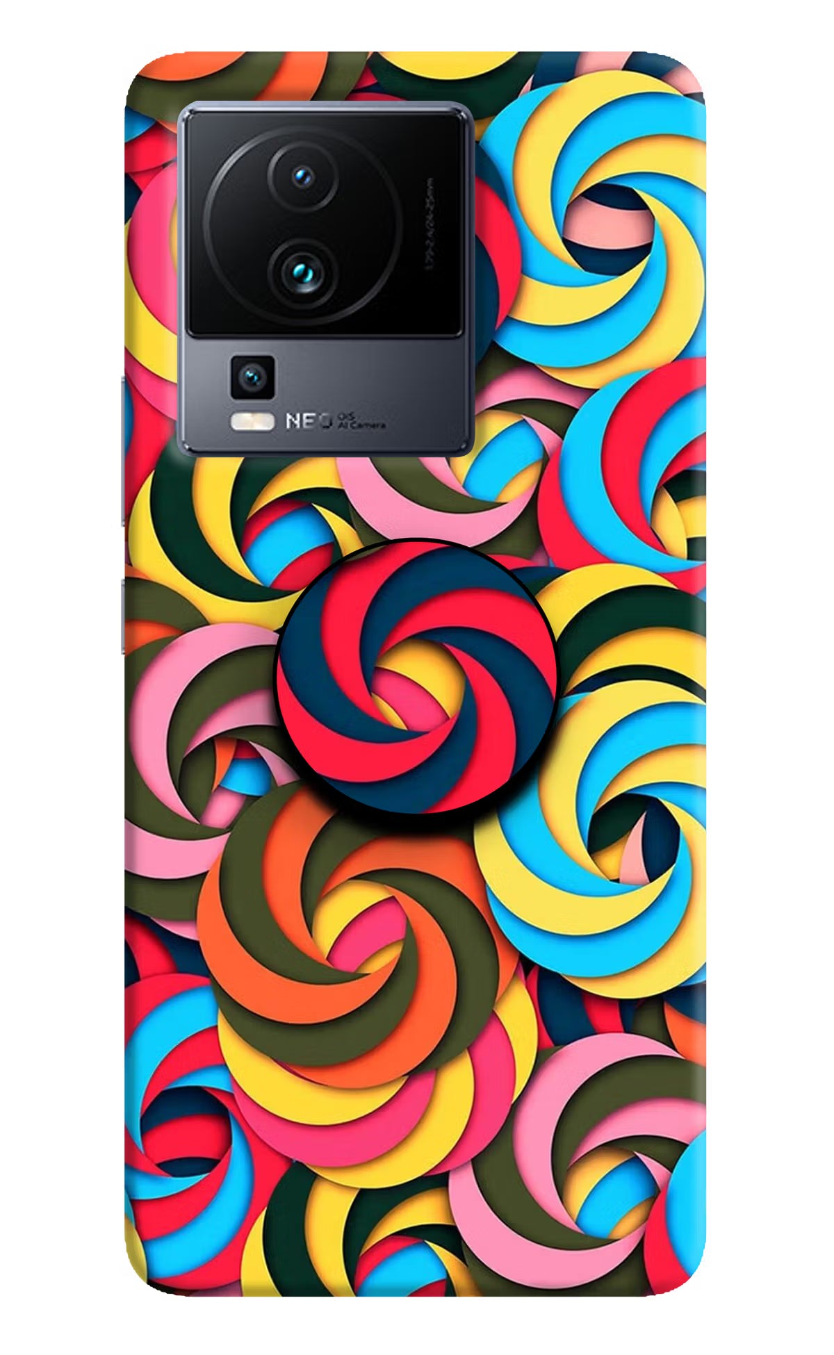 Spiral Pattern iQOO Neo 7 Pop Case by Casekaro