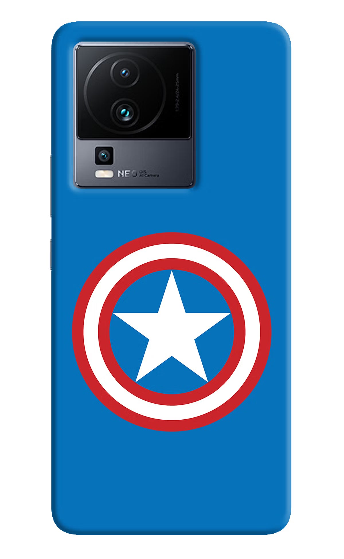 Captain America Logo iQOO Neo 7 Pro Hard Case Back Cover by Casekaro