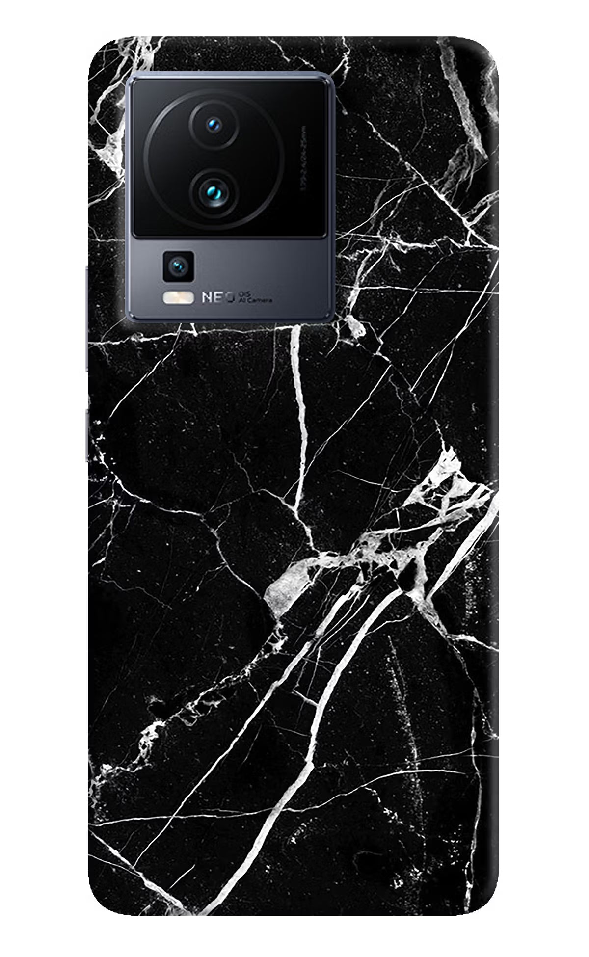 Black Marble Pattern iQOO Neo 7 Pro Hard Case Back Cover by Casekaro