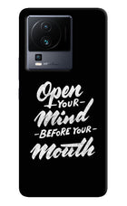 Open Your Mind Before Your Mouth iQOO Neo 7 Pro Hard Case Back Cover by Casekaro