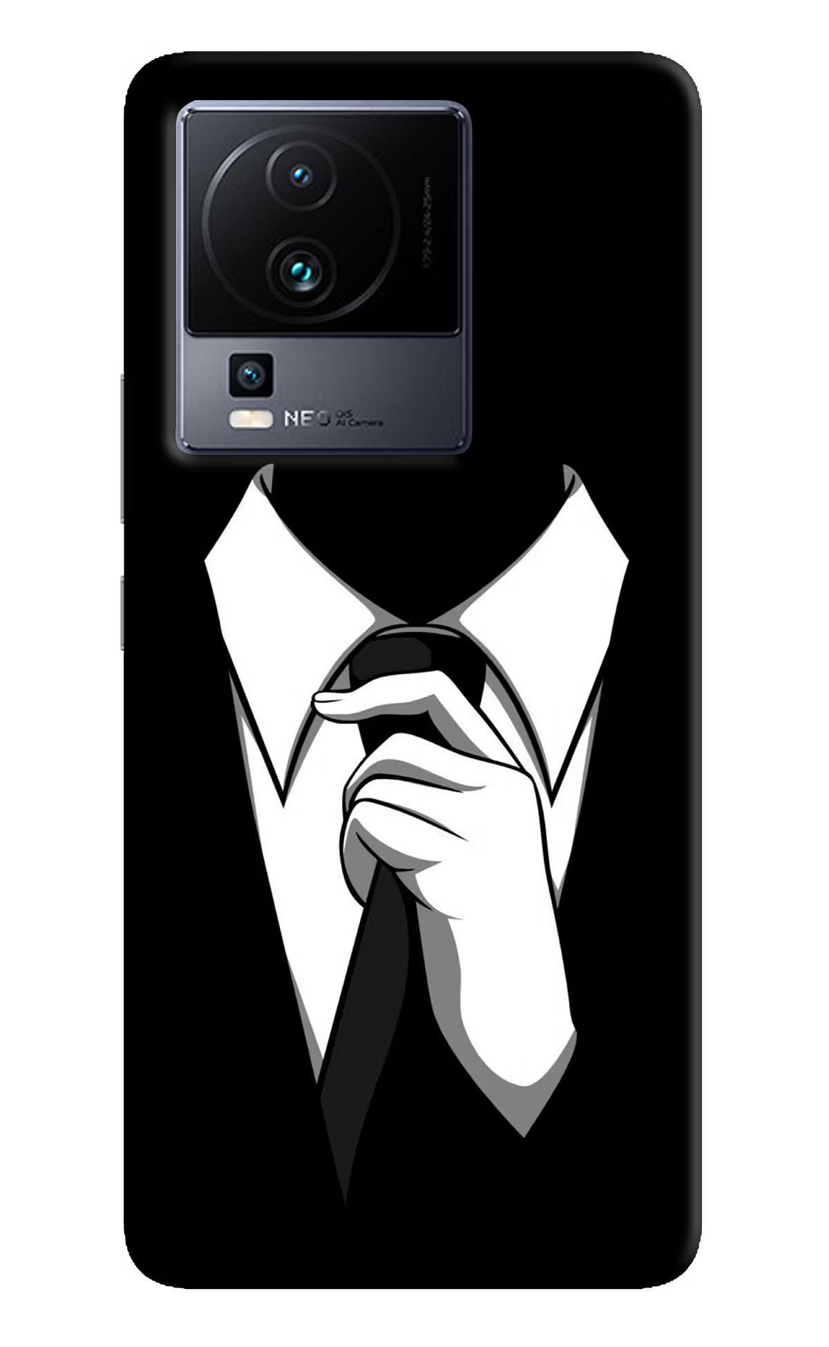 Black Tie iQOO Neo 7 Pro Hard Case Back Cover by Casekaro
