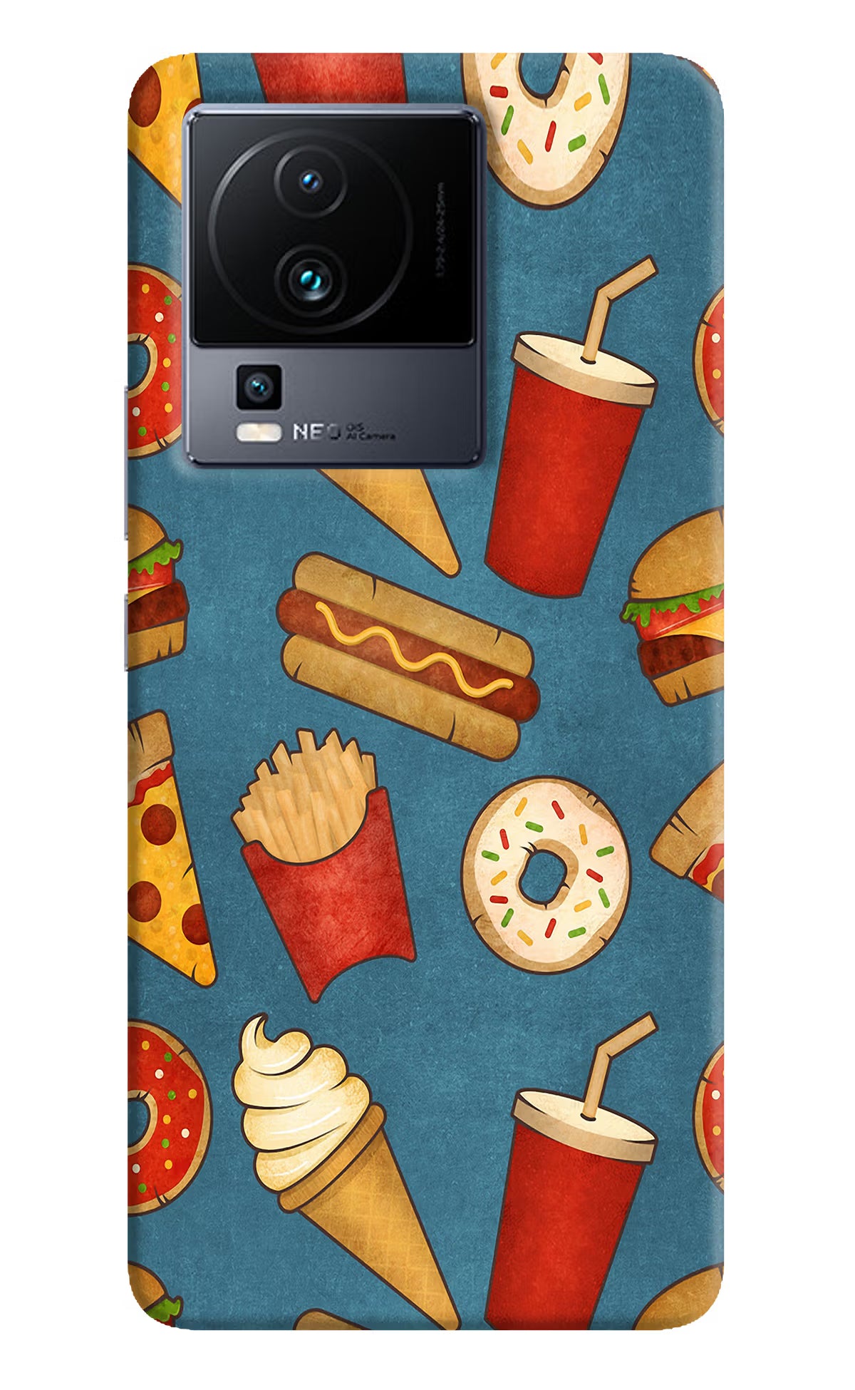 Foodie iQOO Neo 7 Pro Hard Case Back Cover by Casekaro