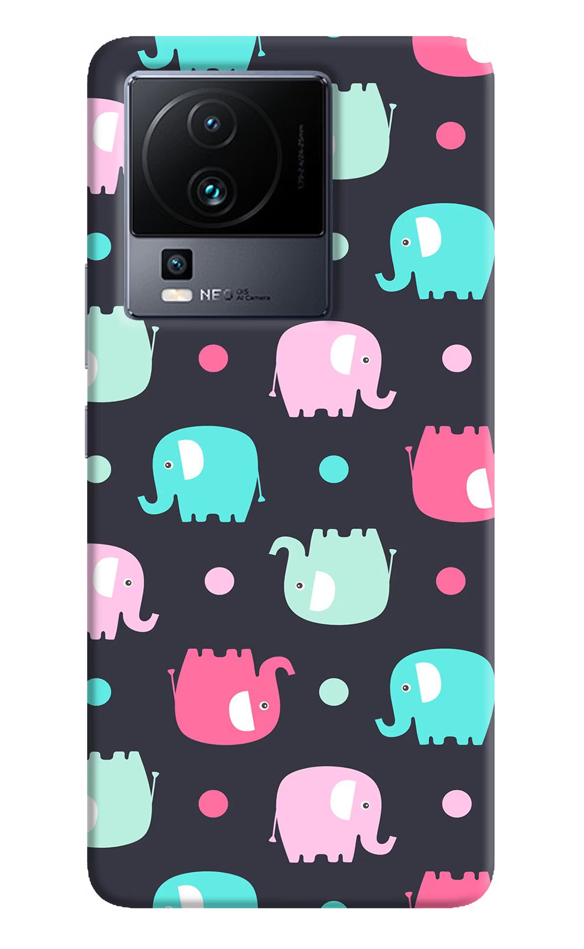 Elephants iQOO Neo 7 Pro Hard Case Back Cover by Casekaro