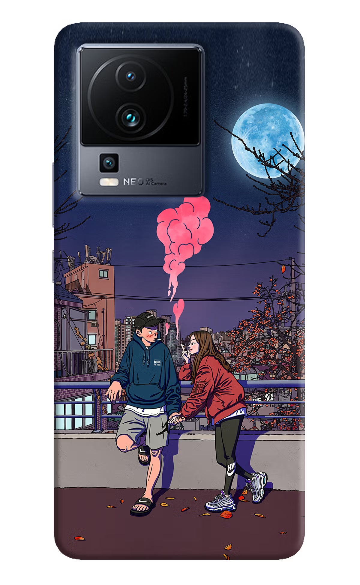 Chilling Couple iQOO Neo 7 Pro Hard Case Back Cover by Casekaro