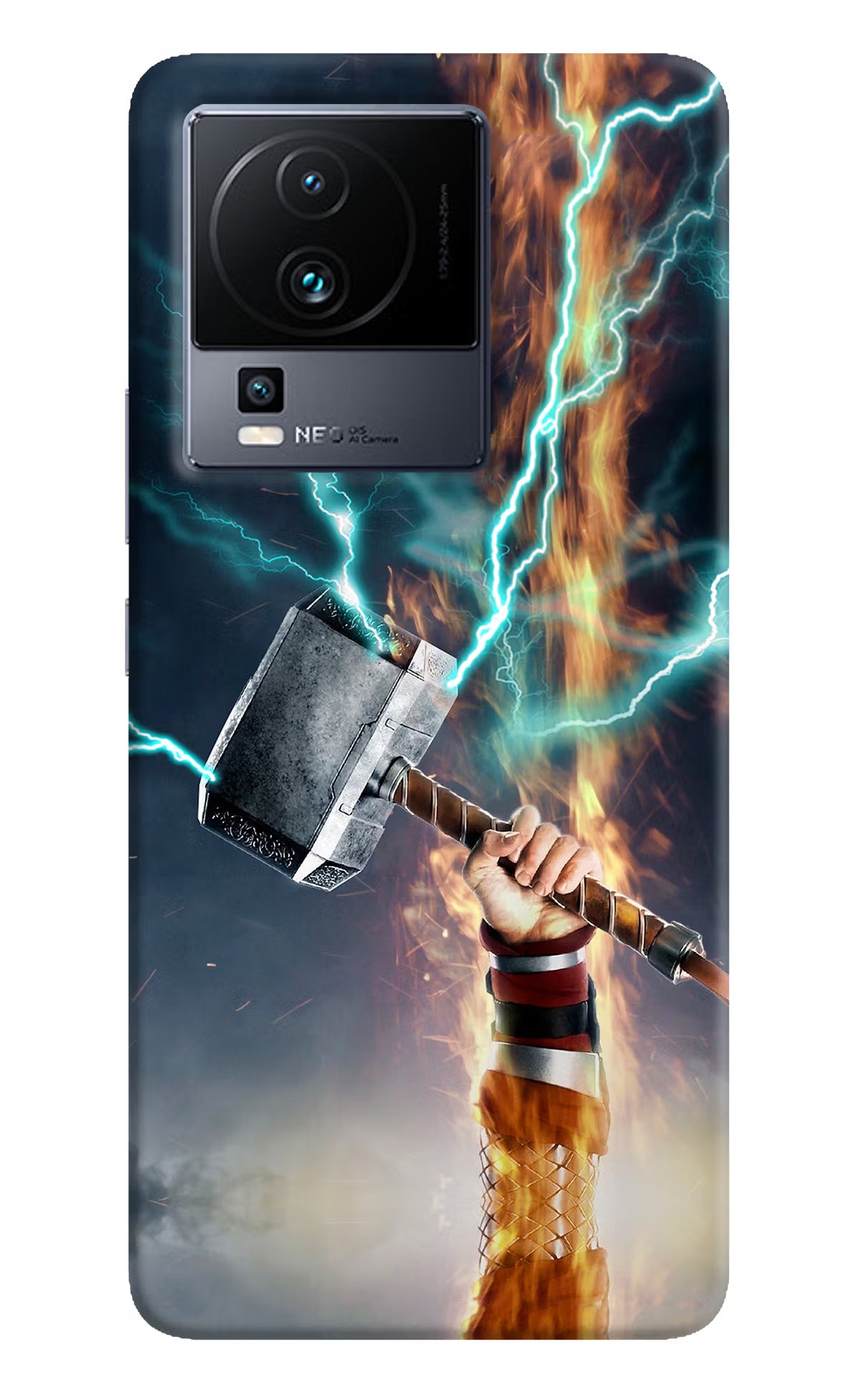 Thor Hammer Mjolnir iQOO Neo 7 Pro Hard Case Back Cover by Casekaro