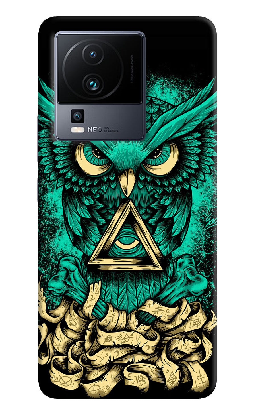 Green Owl iQOO Neo 7 Pro Back Cover, Hard case