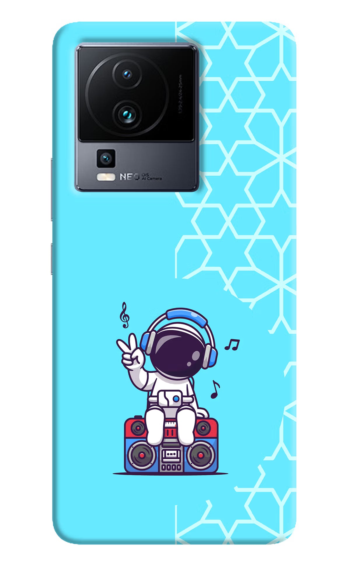 Cute Astronaut Chilling iQOO Neo 7 Pro Hard Case Back Cover by Casekaro
