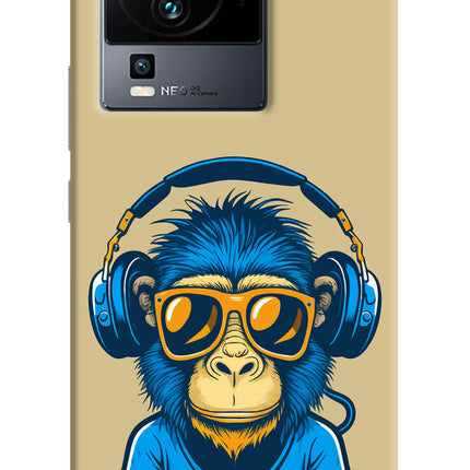 Monkey Headphone iQOO Neo 7 Pro Hard Case Back Cover by Casekaro
