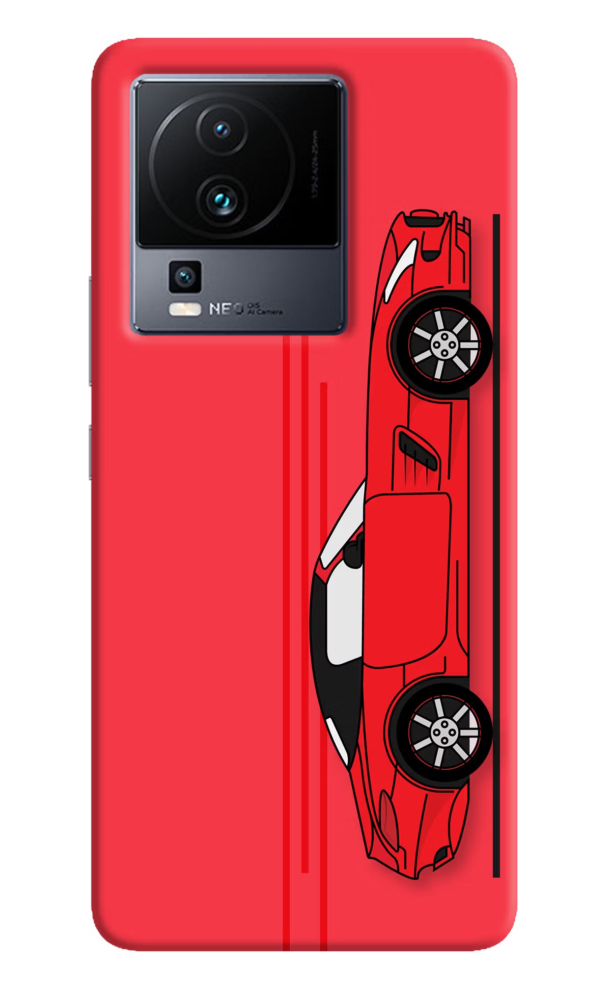 Red Velocity iQOO Neo 7 Pro Hard Case Back Cover by Casekaro