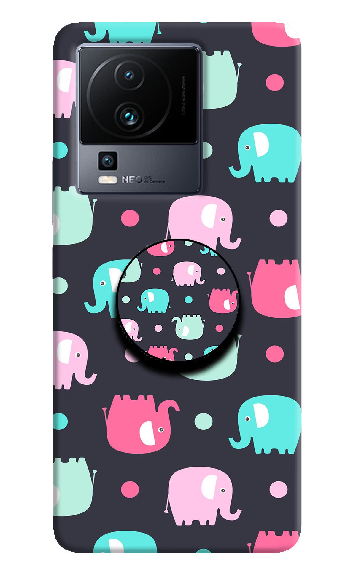 Baby Elephants iQOO Neo 7 Pro Pop Case by Casekaro