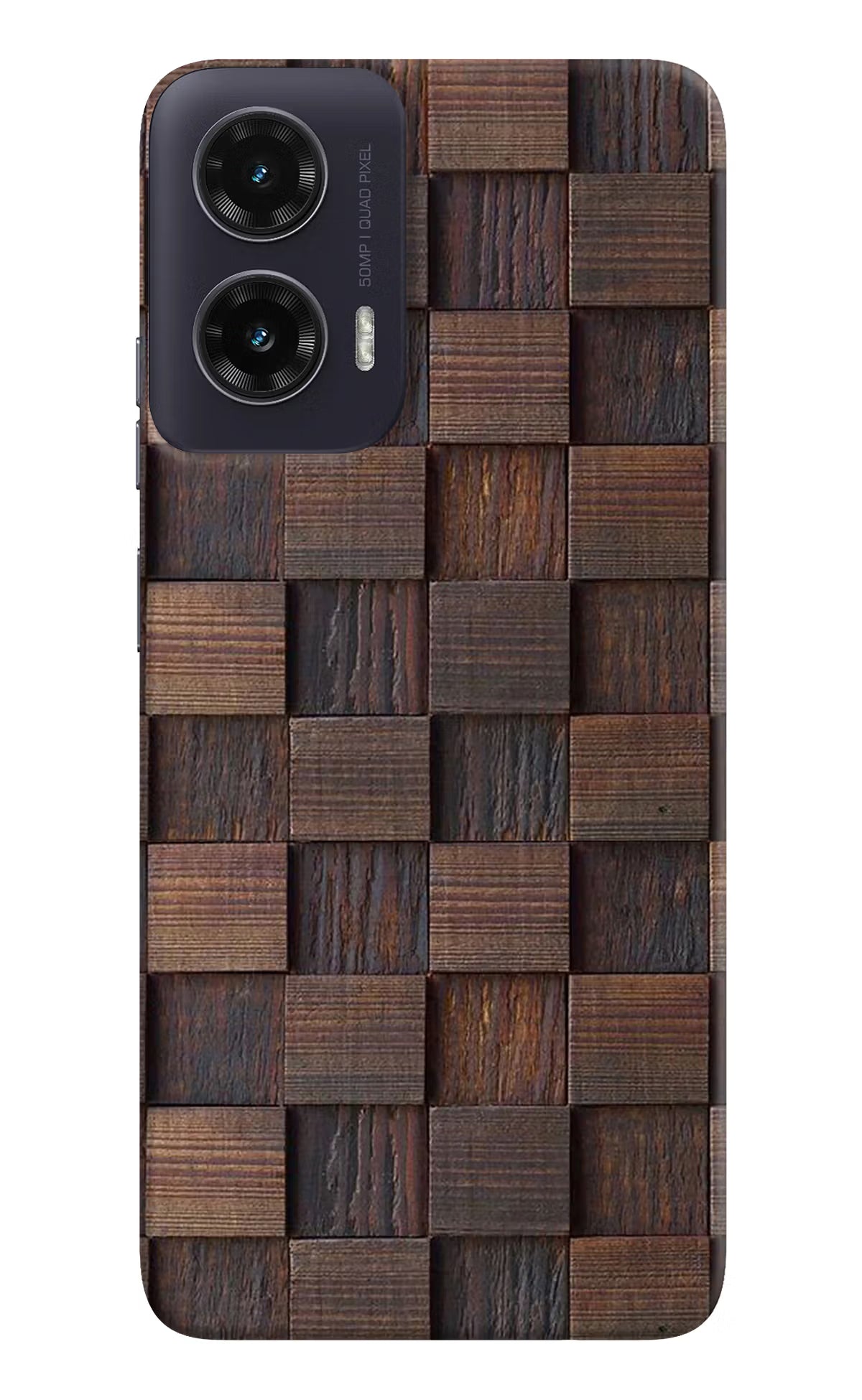 Wooden Cube Design Moto G35 5G Hard Case Back Cover by Casekaro