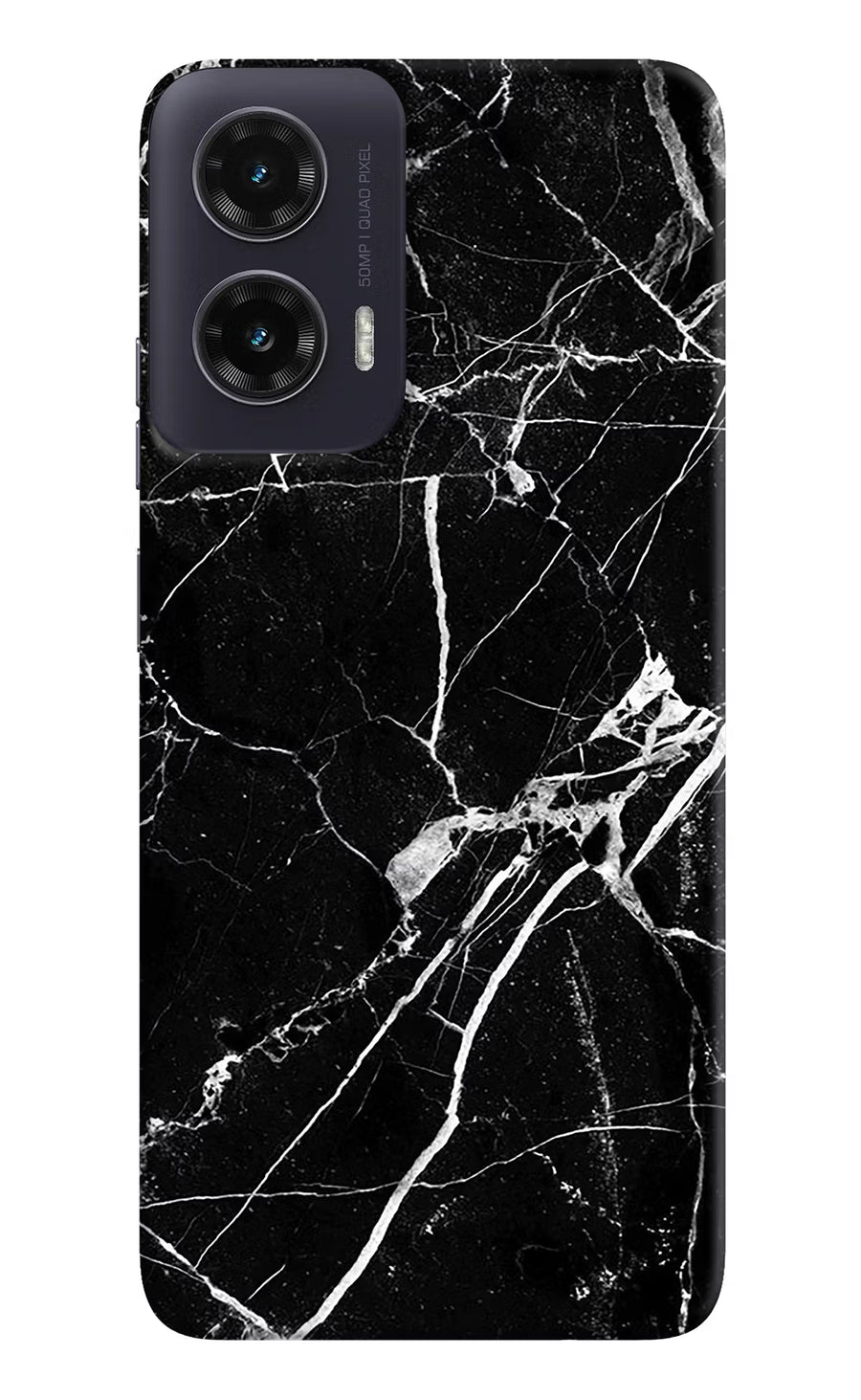 Black Marble Pattern Moto G35 5G Back Cover, Hard case