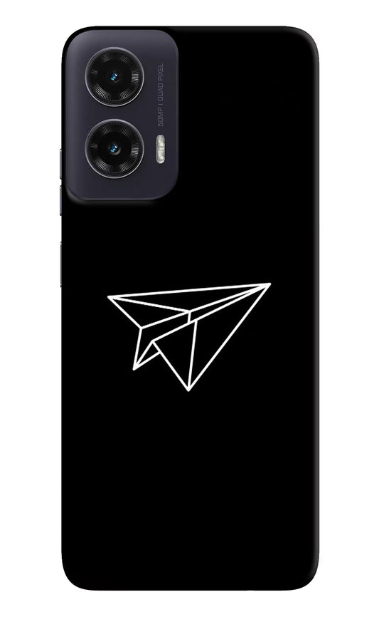 Paper Plane White Moto G35 5G Hard Case Back Cover by Casekaro