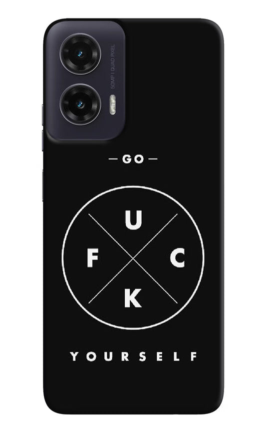 Go Fuck Yourself Moto G35 5G Hard Case Back Cover by Casekaro