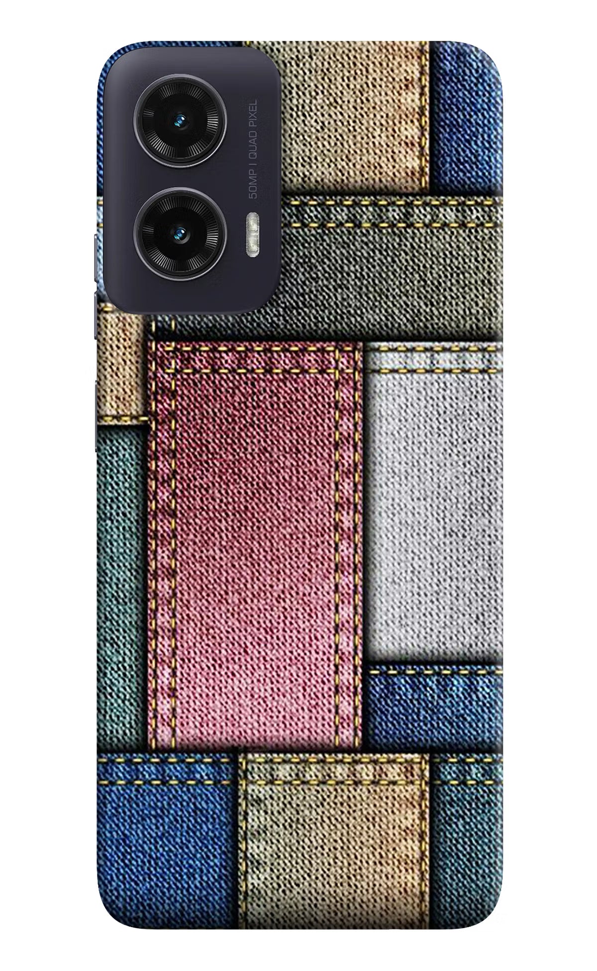 Multicolor Jeans Moto G35 5G Hard Case Back Cover by Casekaro