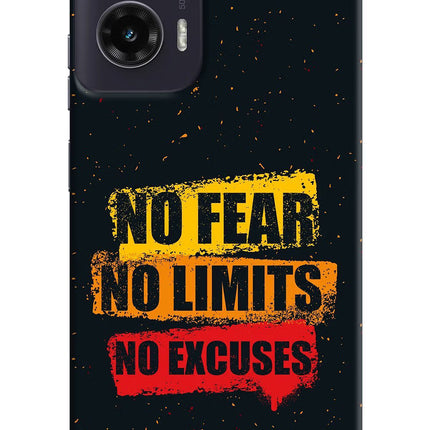 No Fear No Limits No Excuse Moto G35 5G Hard Case Back Cover by Casekaro