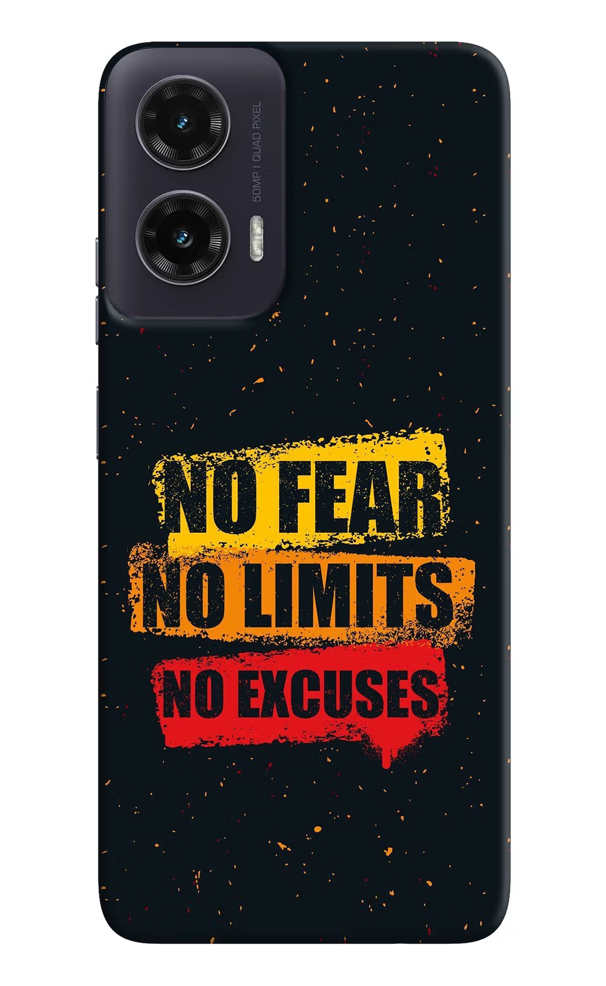 No Fear No Limits No Excuse Moto G35 5G Hard Case Back Cover by Casekaro